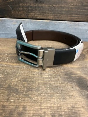 NUEVO Cinturón reversible Merona para hombre negro/marrón talla grande se adapta a pantalones 36-40 Foto 1 de 4