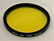 rare ROLEV 72mm YELLOW COLOR CONVERSION LENS FILTER w/Lens Case