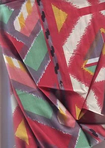 tissu : imprimé - coloré - / bon etat type coton drap leger -  - Picture 1 of 2