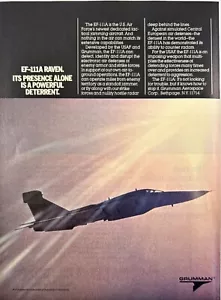 Grumman Aerospace EF-111A Raven Jamming Aircraft Vintage Print Ad 1985 - Picture 1 of 6