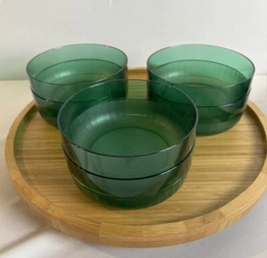 6 Tupperware Preludio 5.5" Cereal Salad Bowls Set of 6 Translucent Green 2108A - Picture 1 of 4