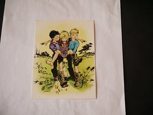 CARTE POSTALE SCOUT ILLUSTRE PAR PIERRE JOUBERT 2 GARÇONS ET FILLE 1996 - Picture 1 of 1