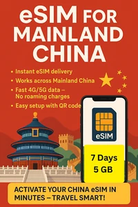 Best CHINA esim Data Travel e sim High-Speed 5G /4G 📶 7 Days 5 GB - Picture 1 of 14
