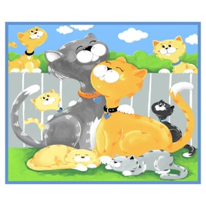 Kitty the Cat 36 Inch Play Mat SB20394-72  100% Cotton FABRIC priced by the Yard - Picture 1 of 1