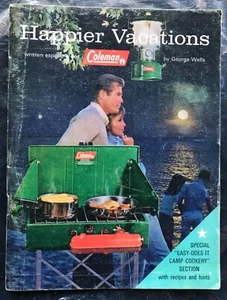 Vintage 1965 Coleman Camping Lanterns Happier Vacations Guide Pamphlet 70 Pages - Picture 1 of 3
