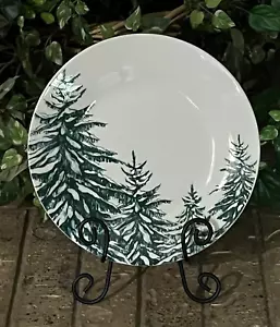Nuevo Plato de Cena de Navidad Royal Norfolk Invierno Árboles Verdes Nieve - Imagen 1 de 6