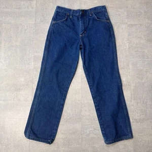 Rustler Dark Wash Blue Denim Straight Leg Jean Boys Size 12 Mid Rise Regular Fit - Picture 1 of 5