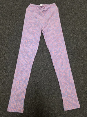 Lularoe L/XL Leggings kids- Geometric Shapes- Cotton Candy like- blue and pink - Image 1 of 3