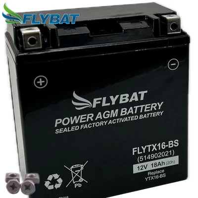 Motorcycle battery FlyBat FLYTX16-BS / YTX16-BS AGM closed, 12V|18Ah (150x86 - Image 1 of 3