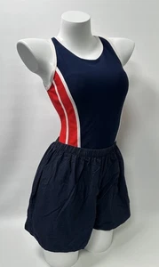 Vintage Gabar Swimsuit Romper One Piece Women’s Size 10 Shorts Modest Pockets - Picture 1 of 19