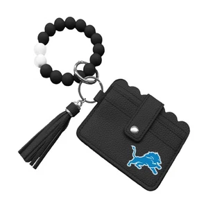 CARTERA PULSERA CUENTAS LEONES DETROIT con ranuras para identificación y tarjetas y borla - Imagen 1 de 1