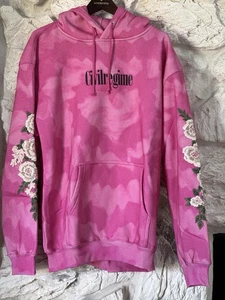 Civil Regime Echo White Roses Hoodie - Echo Pink Print -Size Large- Fast Ship ✅✅ - Picture 1 of 4