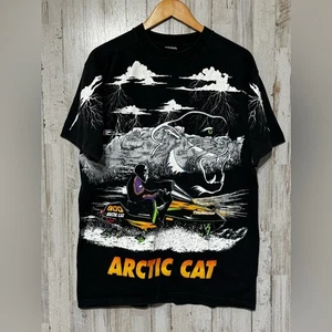 Vintage AOP Arctic Cat Snowmobile Tee L - Picture 1 of 6
