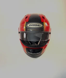 Casco de moto KBC diseño moto cara completa talla M rojo/negro estilo callejero - Imagen 1 de 17