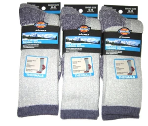 3 Pairs Dickies Womens Socks Wool Blend Thermal Crew Fits 6-9 Gray and Purple - Picture 1 of 4
