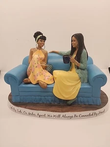 Friendship Figurine Side By Side Miles Apart WeWill Always B Connected K.M.0579A - Picture 1 of 9