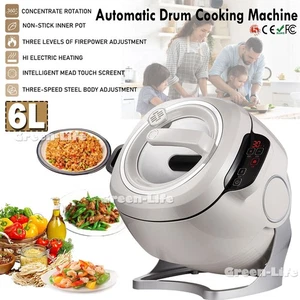 360° Rotation Electric Stir Fry Machine Automatic No Stick Pan Smart Cooker 6L - Imagen 1 de 15