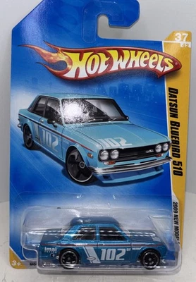 Hot Wheels 2009 New Models Datsun Bluebird 510 Blue 37/42 - Image 1 of 3