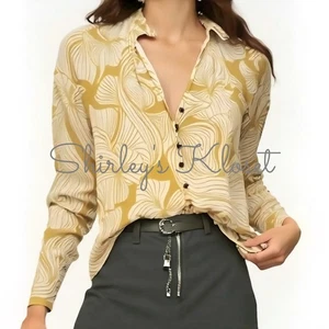 NWT Anthropologie PILCRO "The Tavi" Buttondown Shirt Semi Sheer Moss sz X-LARGE - Picture 1 of 21