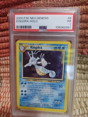 Pokemon TCG 2000 Neo Genesis Holo Kingdra #8 PSA 1 POOR - Image 1 of 2