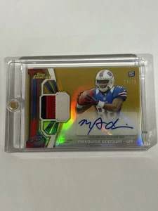 2013 Topps Finest Gold Patch Refractor RC Auto RAP-MGO Marquise Goodwin 14/50 - Picture 1 of 2