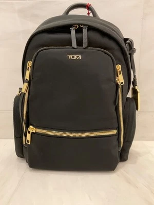 NEW Tumi Voyageur CELINA MEDIUM 13.0” Nylon Laptop Backpack - BLACK with GOLD - Image 1 of 4