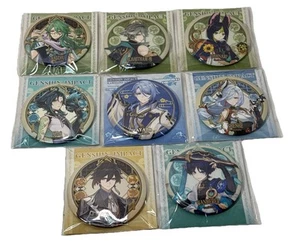 Genshin Impact Badges Character Tinplate miHoyo ZHONGLI, AYATO MIX LOT OF 8 New - Picture 1 of 6