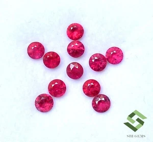 3.50 mm Natural Ruby Round Diamond Cut Lot 11 Pcs 2.33 CTS Loose Gemstones - Picture 1 of 6
