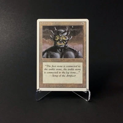 Magic: The Gathering Obsianus Golem MTG Revised Edition Vintage 1994 MP - Image 1 of 2