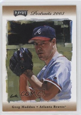 Retratos de playoffs 2003 bronce/100 Greg Maddux #38 patio Foto 1 de 2