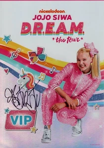 JOJO SIWA SIGNED AUTOGRAPH D.R.E.A.M. DREAM TOUR VIP POSTER E - CELEBRATE, RARE - Picture 1 of 1