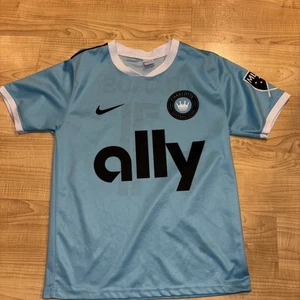 Adidas Jersey Men’s Size Small Charlotte Football Club MLS Blue White #1 Ramos - Picture 1 of 5