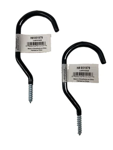 Hardware Essentials Fahrradhaken Vinyl schwarz 851979 SWL 60LBS Menge 2 - Bild 1 von 2