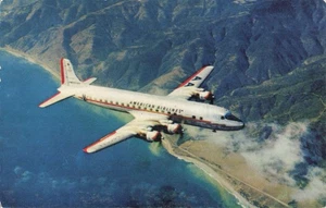 American Airlines DC7 Flagship Airplane - 1950s  Postcard - Picture 1 of 2