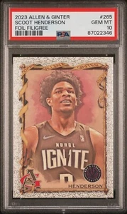 2023 TOPPS ALLEN & GINTER 265 SCOOT HENDERSON FOIL FILIGREE PSA 10 - Picture 1 of 1