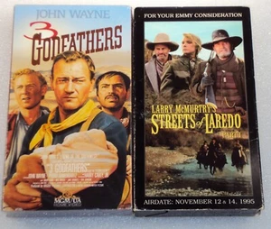 John Wayne 3 GODFATHERS & Larry McMurtry's Streets of Laredo Part 1 VHS Westerns - Imagen 1 de 5