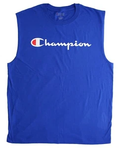 Champion Men's Muscle Tee Shirt Athletic Classic Jersey T-Shirt Script Logo - Picture 1 of 6