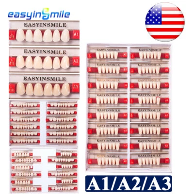 84/96pc Dental Teeth Set Acrylic Resin Denture Teeth Full Upper/Lower A1/A2/A3 - Image 1 of 4