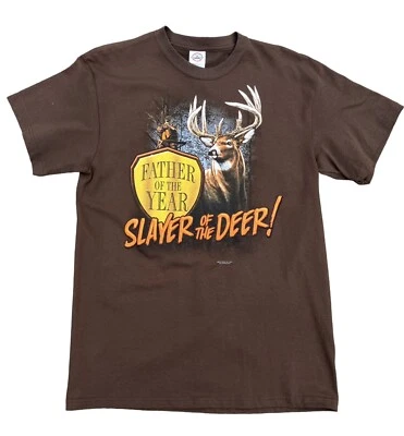 Футболка Father of the Year Buck Wear охотничья коричневая средняя одежда Delta - Изображение 1 из 4