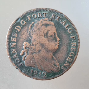 Moneda de bronce Portugal D.João Príncipe Regente 40 Reis Pataco 1812 - Imagen 1 de 2