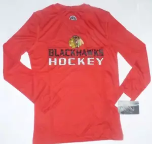 NEW NHL Chicago Blackhawks Ice Hockey L/S T Shirt Youth Boys M 10 12 NWT - Picture 1 of 1