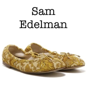 Sam Edelman Felicia Yellow Floral Flats Size 6 1/2 - Picture 1 of 11