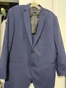 Abrigo deportivo ALFANI de dos botones para hombre azul liso talla L con cremallera acento de bolsillo - Imagen 1 de 7