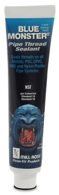 Blue Monster 76007 Heavy-Duty Industrial Grade Pipe Thread Sealant, 2 oz. Tube