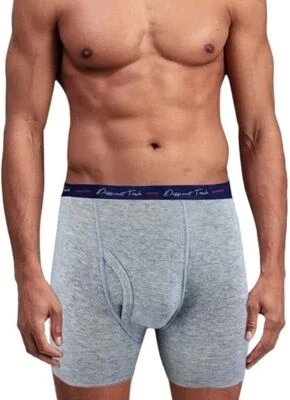 Different Touch Mens Long Leg Boxer Briefs Big and Tall 3 Pair Assorted  3X-6X - Image 1 of 3