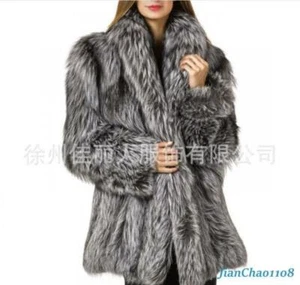 Womens Overcoat Coat Parka Mid Long Faux Fur Collar Winter Thicken Occident Chic - Picture 1 of 21