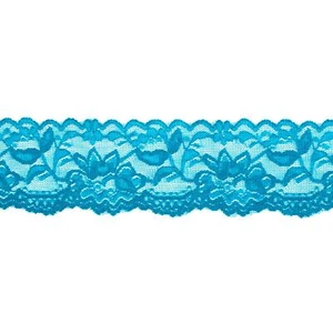 Perlonspitze elastisch 60 mm türkis Spitze - Preis gilt für 0,5 Meter - Bild 1 von 2