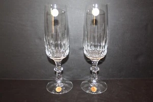 Juego de 2 copas Schott Zwiesel cristal plomo patrón tango champán flautas 8" T - Imagen 1 de 4