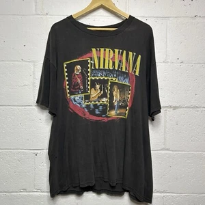 Vintage Nirvana T-Shirt Tee Unplugged 90s 1997 Grunge Live Official Men’s 2XL - Picture 1 of 7