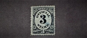 1873 U.S. Official POST OFFICE Numerals 3c Black Sc#O49 Used Blue Cancel* - Picture 1 of 1